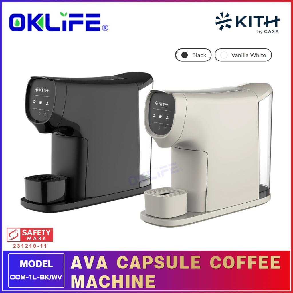 KITH CCM-1L-BK / WH AVA Capsule Coffee Machine Multi-Function Espresso Maker for Home & Office