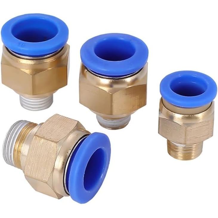 Pneumatic Fittings PC PC4/6-M6/M8/M10/M12 Male Metric Thread Pipe ...