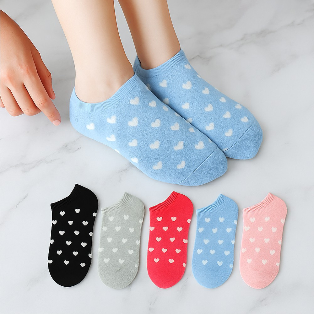POPmaker shop Kaos Kaki Wanita Motif Love Real Picture - Import, Bahan Nyaman dan Desain yang Menawan COD - Gambar 4