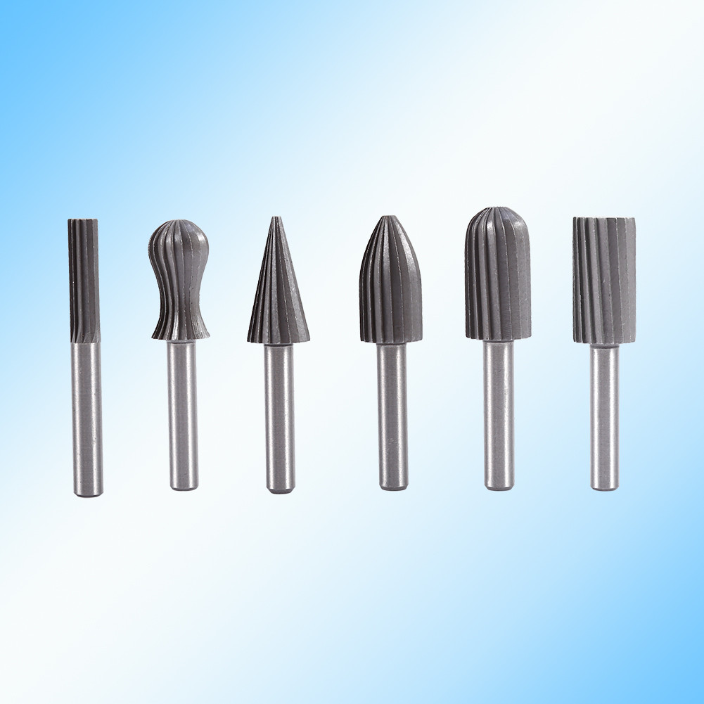 sellwell-SG 6pcs/lot 6mm 1/4 Hss Rotary Files Burr Drill Rasp Electric ...