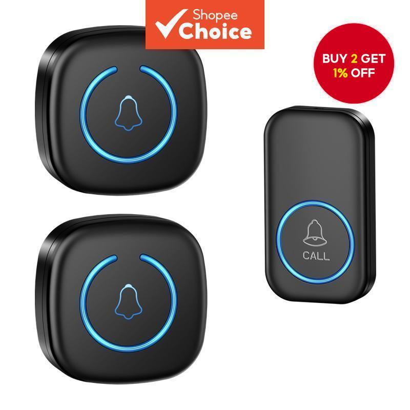Mini Waterproof Wireless Doorbell Kit,Outdoor Call Bell With 60 ...