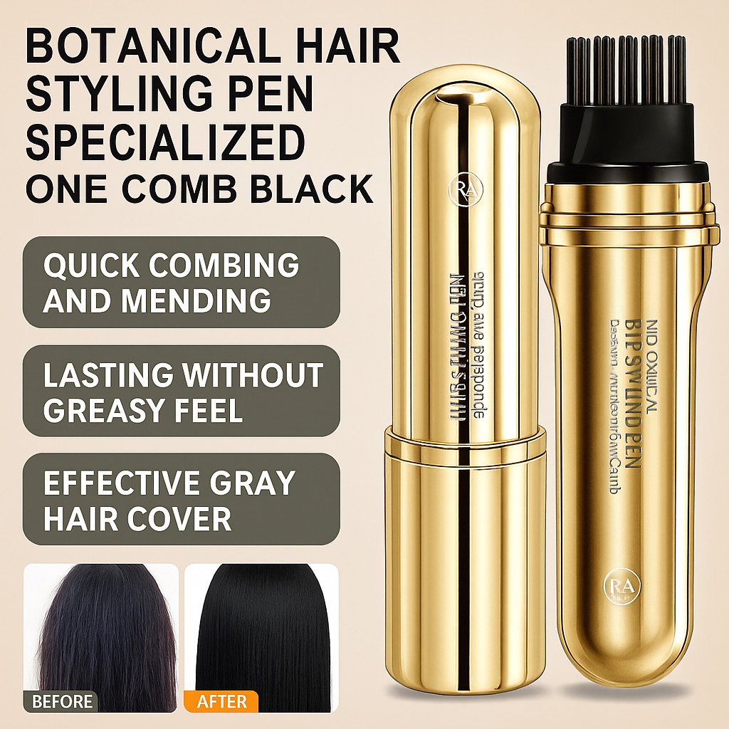 Small Gold Tube Polypeptide Hair Pen Disposable Hair Dyeing Comb Pen ...