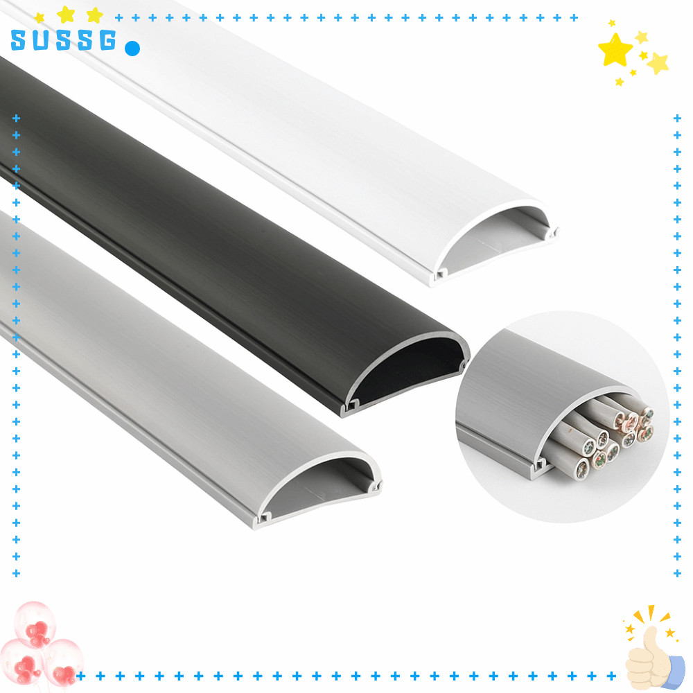 SUSSG Floor Cord Cover, PVC Trimmable Wire Hider, Professional Low ...