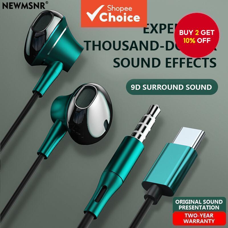 Newmsnr Wired Earbuds Type-C / 3.5mm Interface In-Ear Headphones Gaming ...
