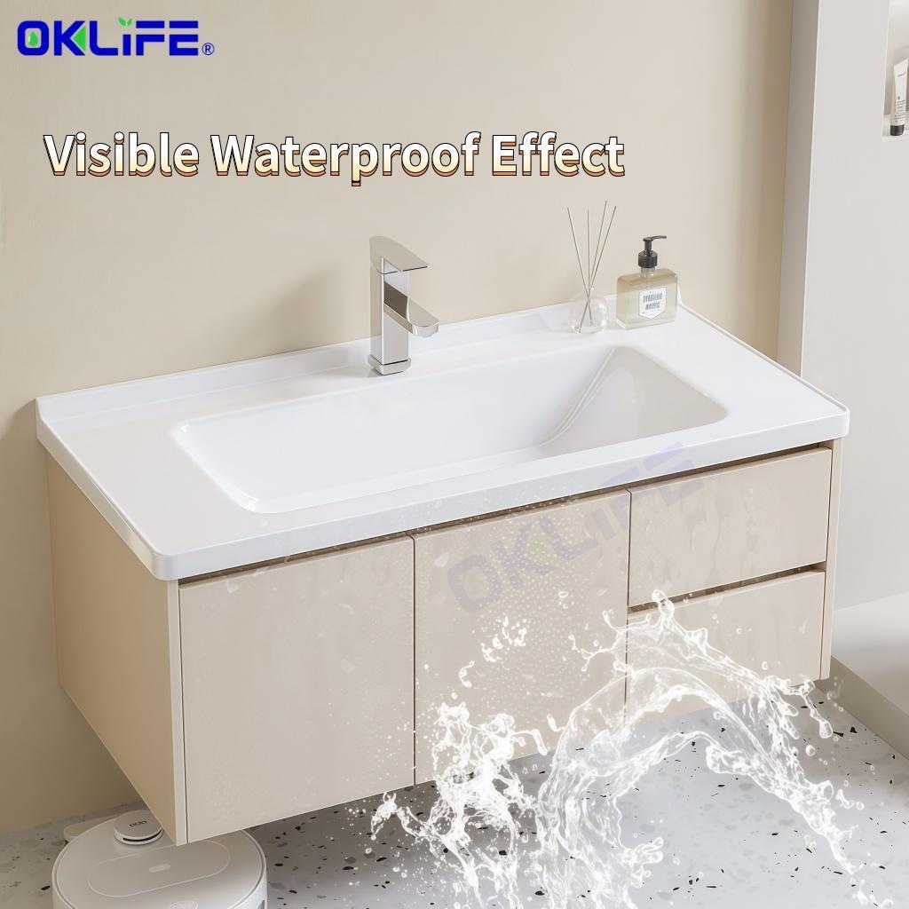 Wall-Mounted Smart Bathroom Vanity Cabinet Set with Washbasin and Mirror alternate view