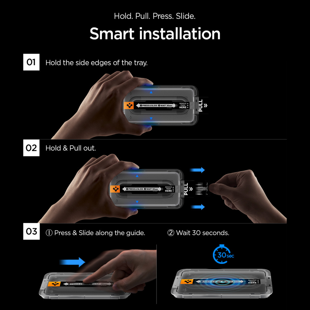 SPIGEN Tempered Glass for Samsung A57 5G GlastR Ez Fit Pro Easy Install Tray Clear Screen Protector - Gambar 3