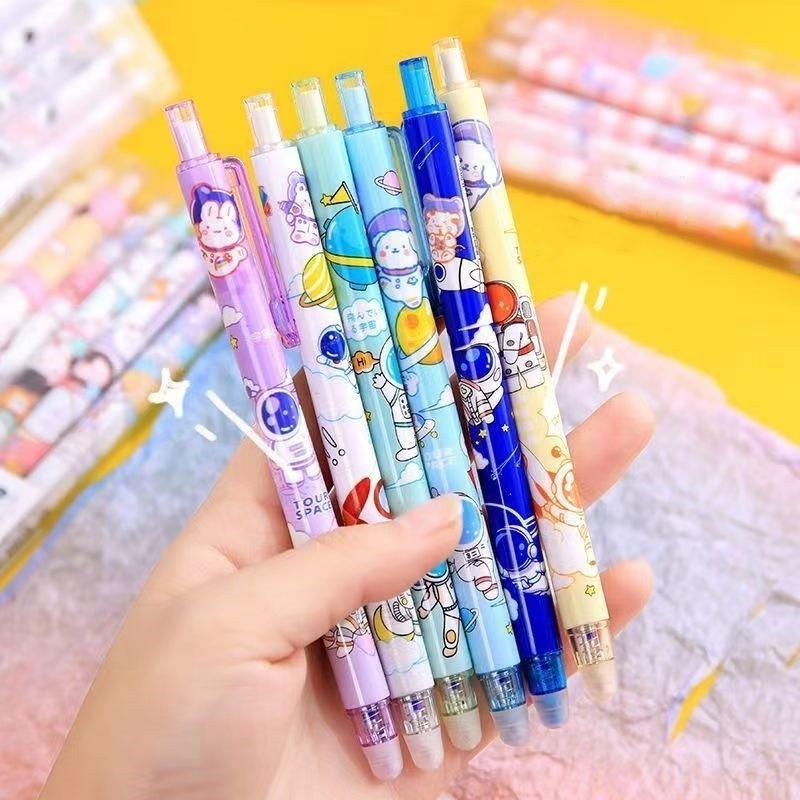 POPmaker Shop H643 Set Pulpen Gel 6pcs Karakter Lucu - Gambar 2