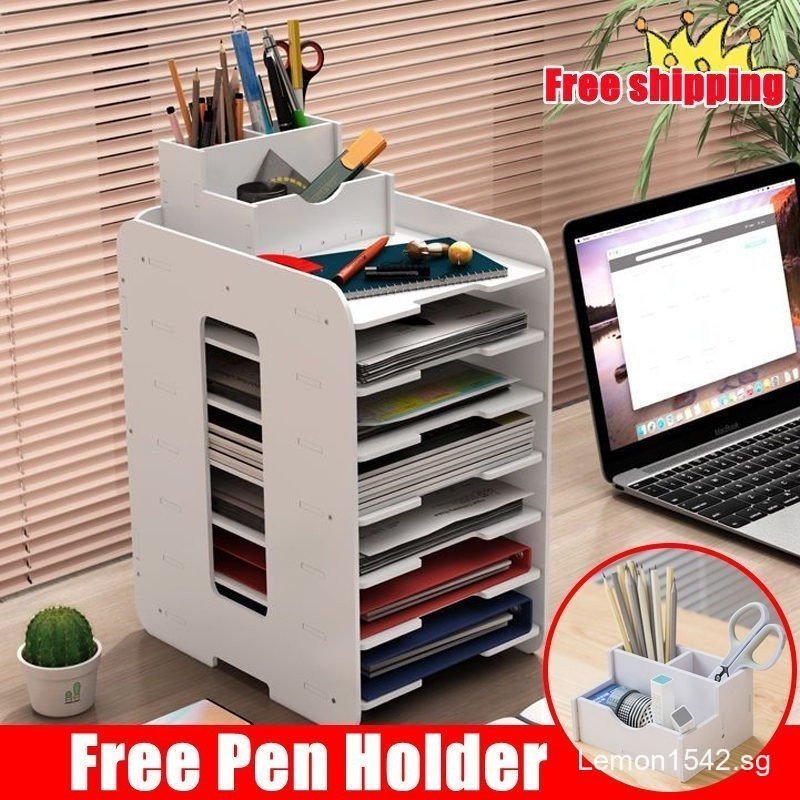 Free shipping Multifunction Desktop Document Trays A4 File Folder Multi ...