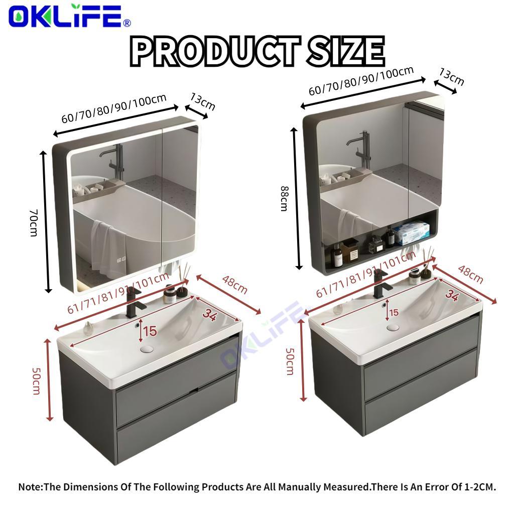 Honeycomb Aluminum Bathroom Vanity with Tissue Slot and Integrated Ceramic Basin view 6