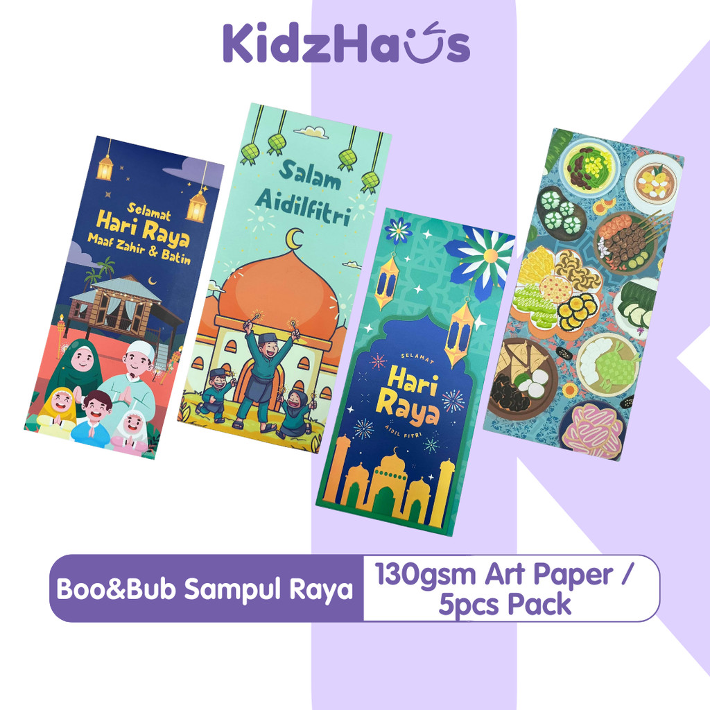 Boo&Bub NEW 5pcs Pack Sampul Raya Sampul duit Raya Cantik Dan Comel ...