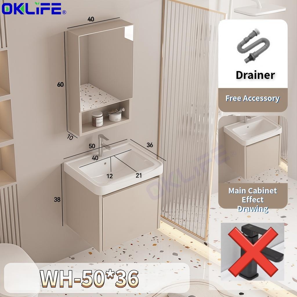 Wall-Mounted Smart Bathroom Vanity Cabinet Set with Washbasin and Mirror view 10