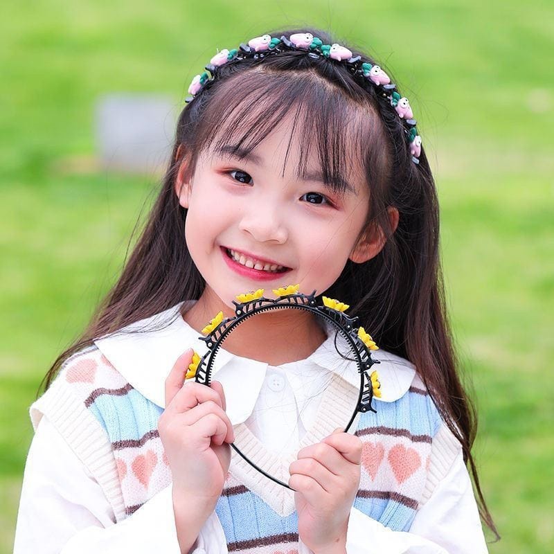 Bando Rambut Anak Perempuan Bunga Alpukat Korea - Gambar 3