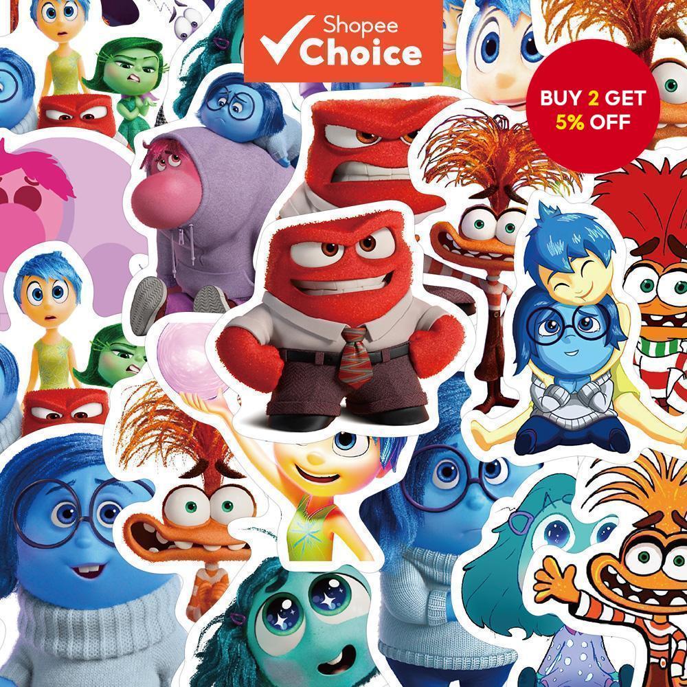 50Pcs Inside Out Stickers Cartoon Graffiti Stickers Waterproof PVC ...