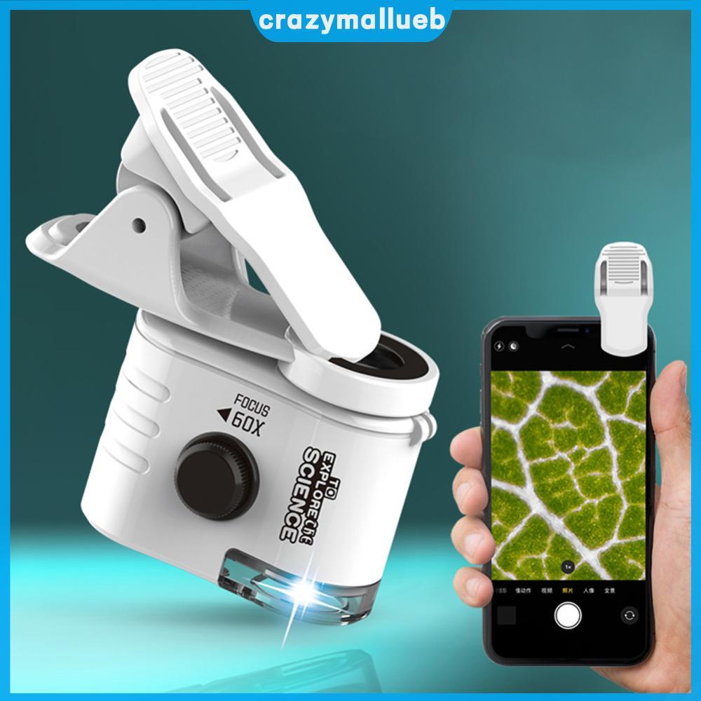 [New] 60X Handheld Microscope with LED Flashlight MicroMini Pocket ...