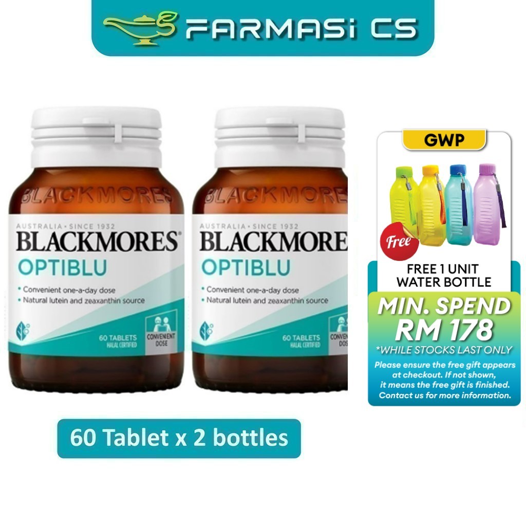 Blackmores Optiblu 60 Tablets x 2 Bottles (TWIN) EXP:05/2027 [ Lutein ...