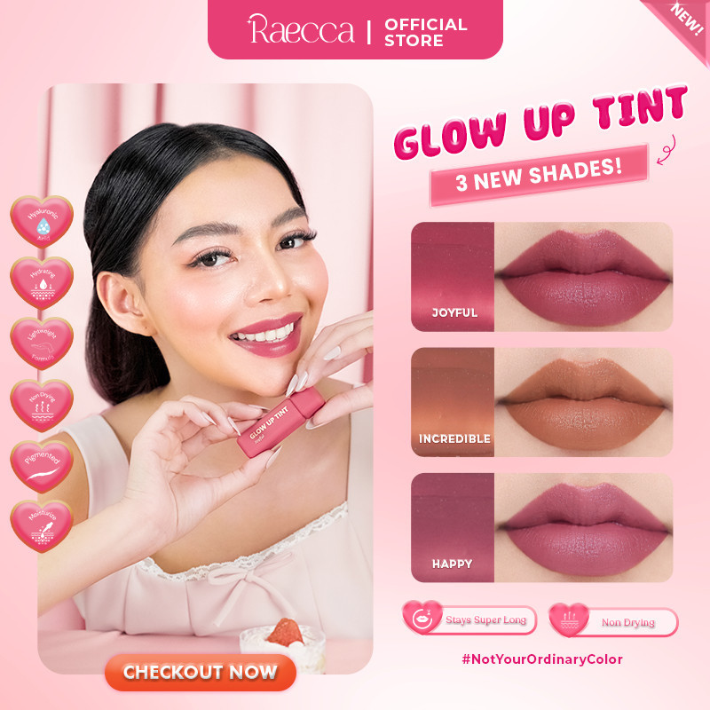 Raecca Glow Up Tint / Merah Jingga Official - Gambar 3