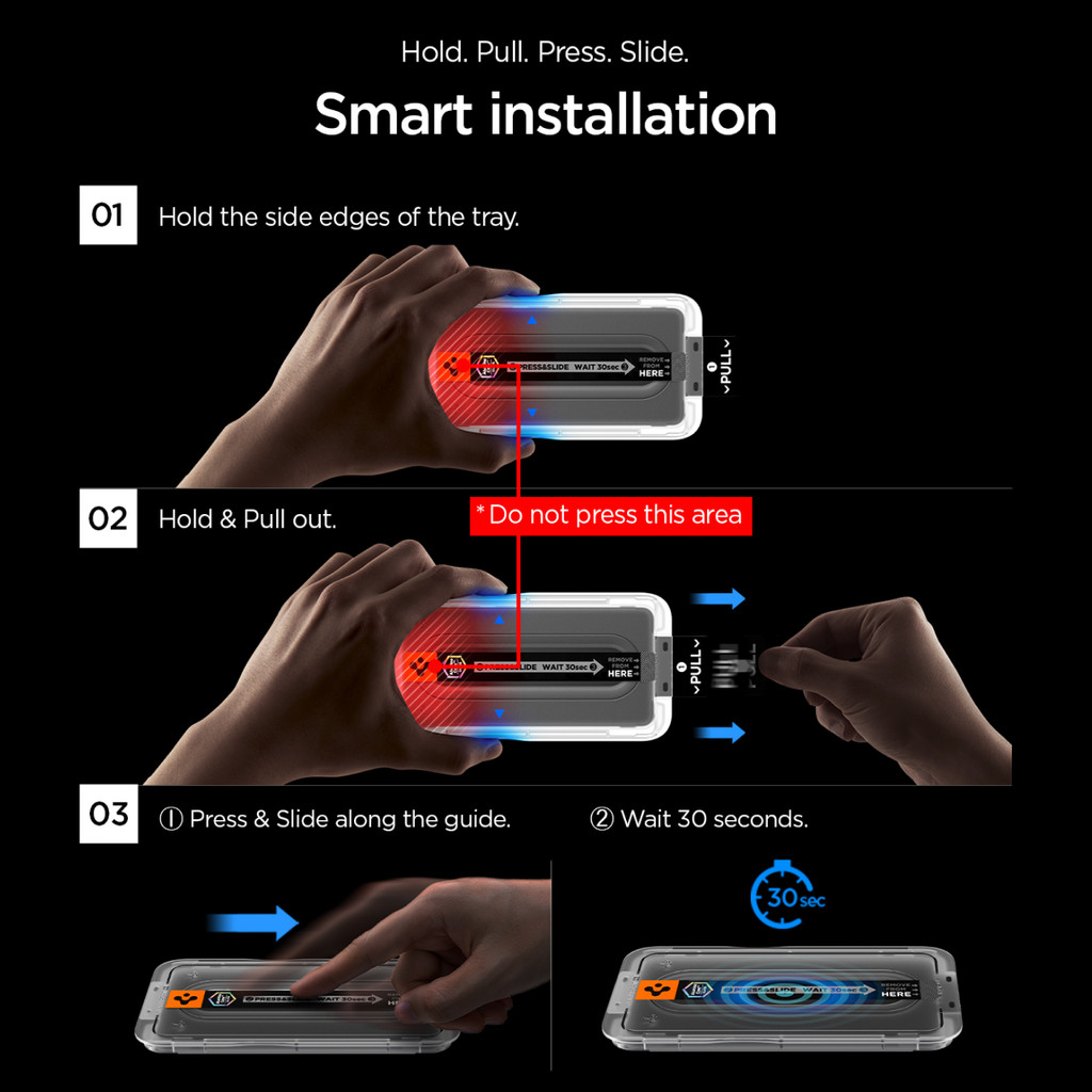 SPIGEN Tempered Glass for Samsung A57 5G GlastR Ez Fit Pro Easy Install Tray Clear Screen Protector - Gambar 4