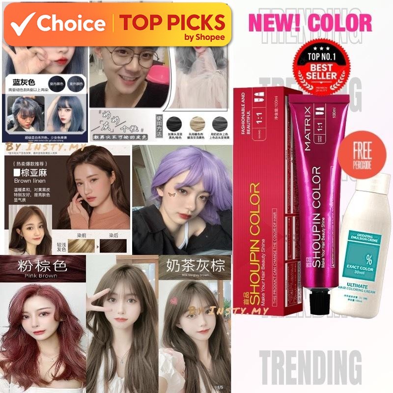Shoupin Hair Color Full Set – 50 Vibrant Shades 100ml Permanent Hair ...