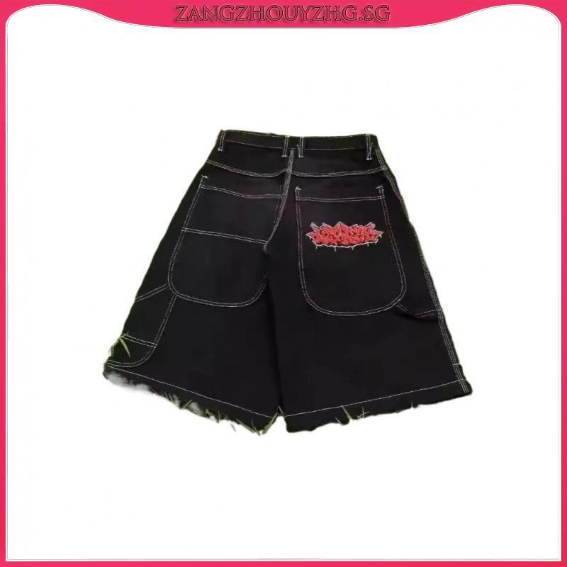 Harajuku JNCO Baggy Denim Jeans Vintage Y2K Embroidered Shark Bite