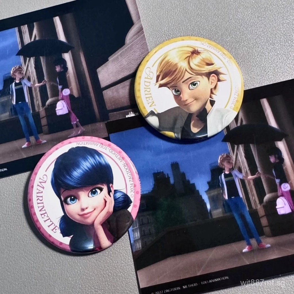 Popular Ladybug Reddy Black Cat Marina Anime Aijun Badge Fan-made Two ...