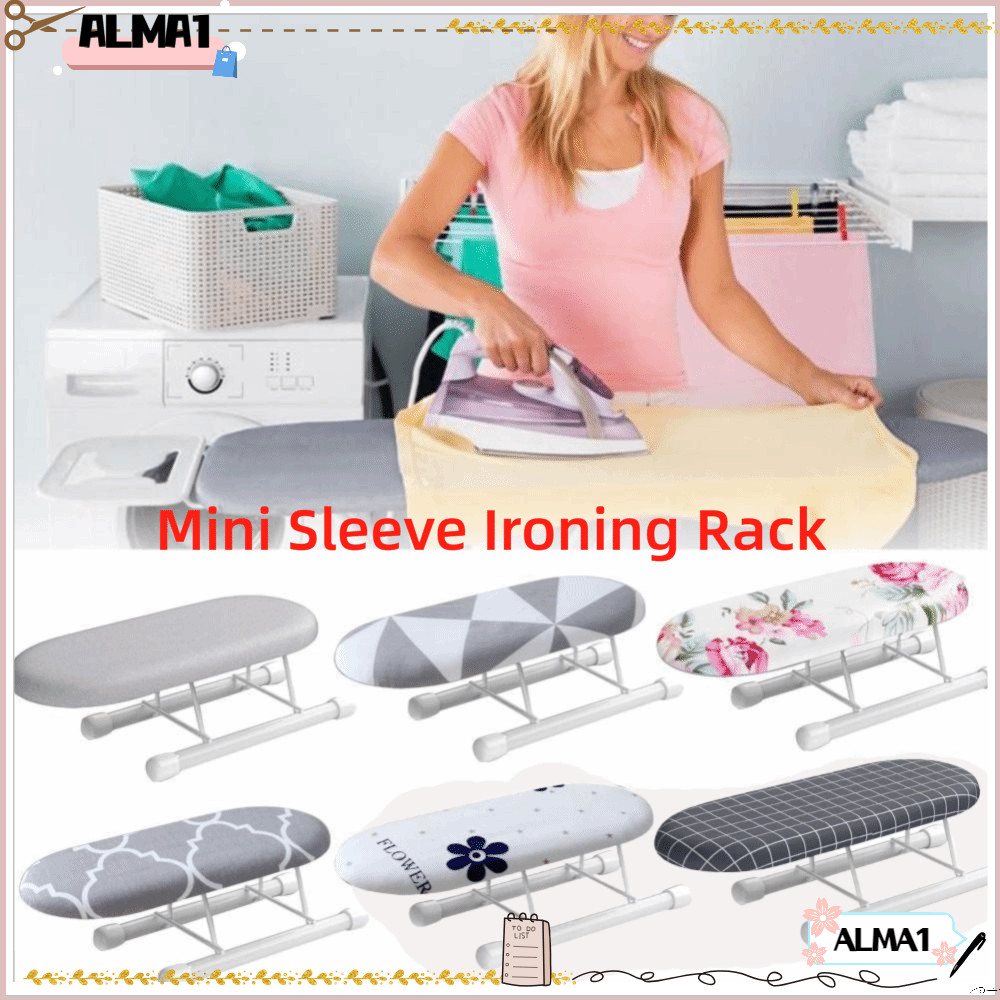 ALMA Mini Ironing Board, Heat Resistant Metal Small Ironing Board Rack ...