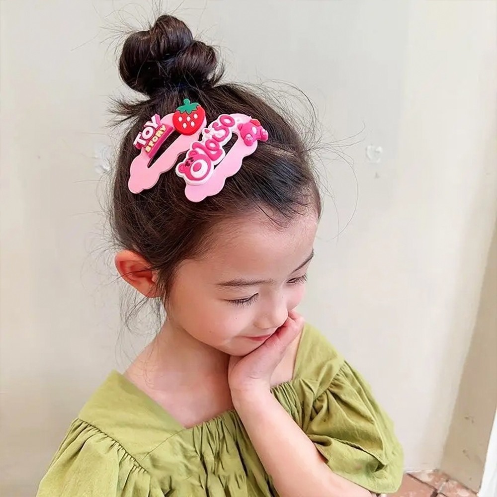 POPmaker Jepit Rambut Anak Kartun Lucu 5pcs - Gambar 4