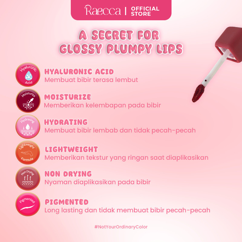 Raecca Glow Up Tint / Merah Jingga Official - Gambar 4