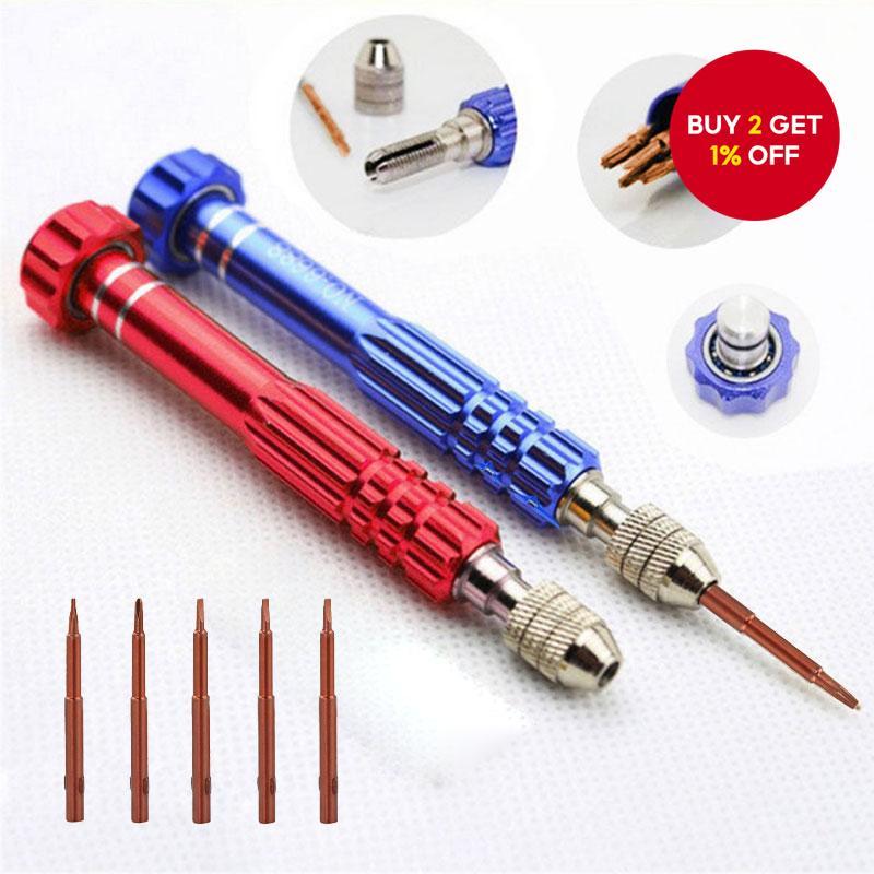 5 In 1 Magnetic Screwdriver Tool Set Alloy Repair Kit For Cell Phones ...