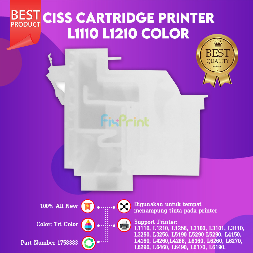 FixPrint CISS Epson L1110 L3110 L3150 3156 L3210 L1210 L3250 L3256 L3216 New