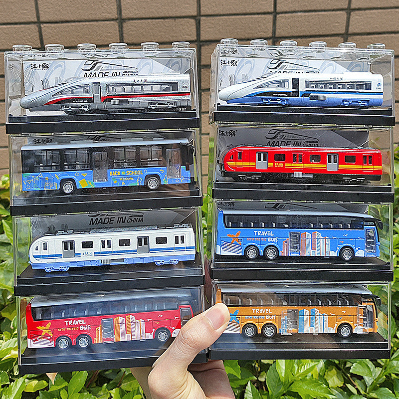 12.5cm Mini Vehicle Model Set (Trains/Buses) - Can Open Doors ...