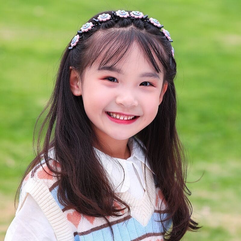 Bando Rambut Anak Perempuan Bunga Alpukat Korea - Gambar 2