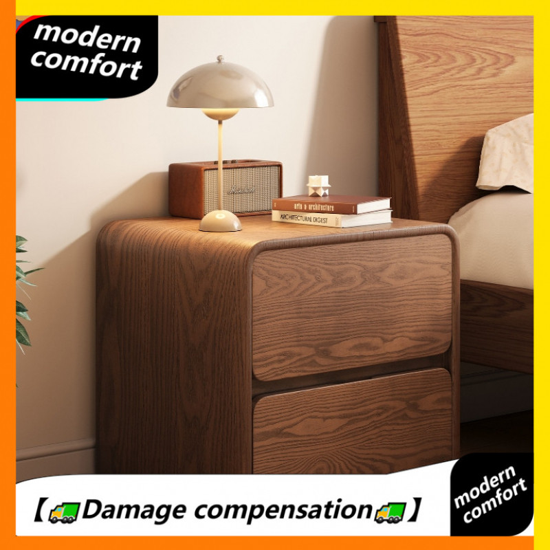 Bedside Table 2025 New Bedroom Bedside Cabinet Simple Modern Solid Wood ...