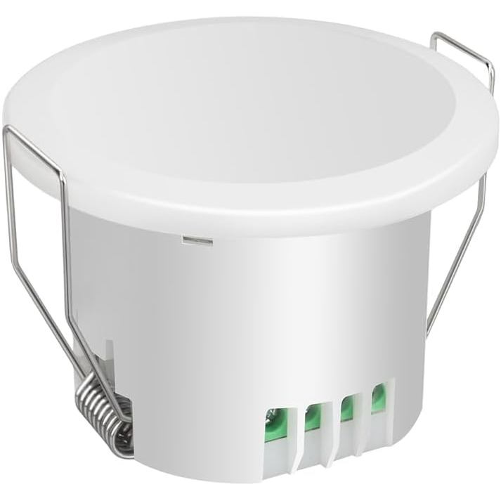 24GHz Millimeter Wave Presence Sensor Ceiling Light Switch - 500W Adjustable Motion Detection, Energy Saving, With Mounting Clips For Home
