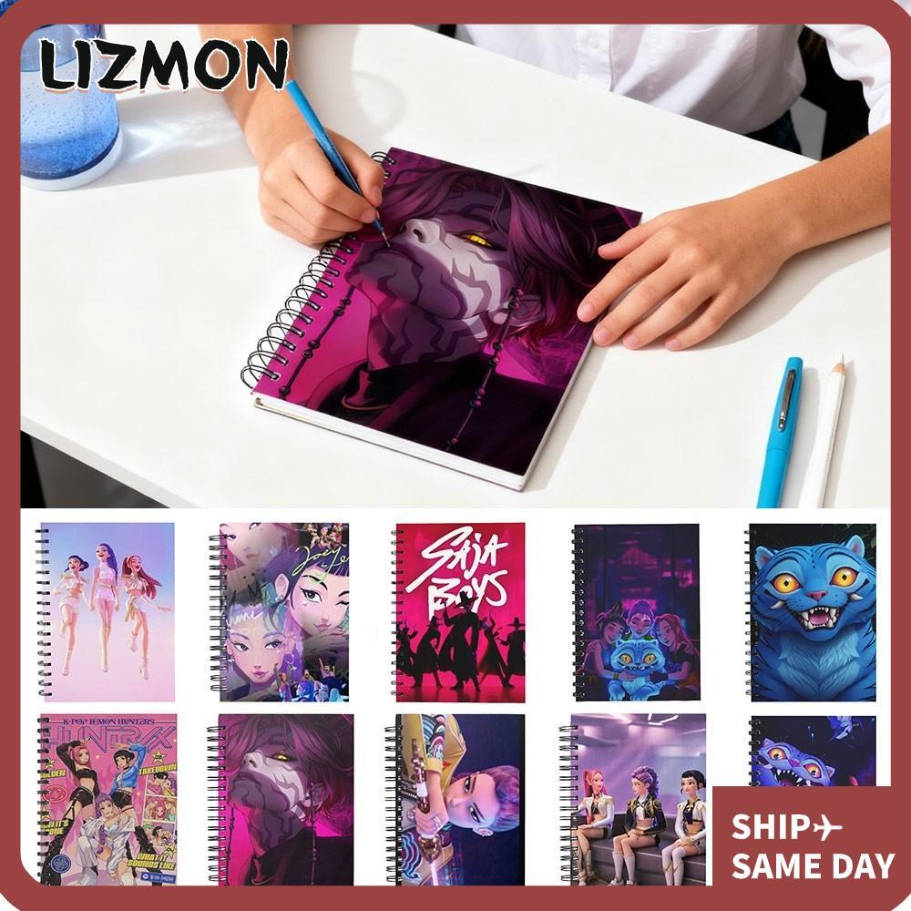 LIZMON K-pop Demon Hunters Notebooks, Paintbook A6 Student Notebooks ...