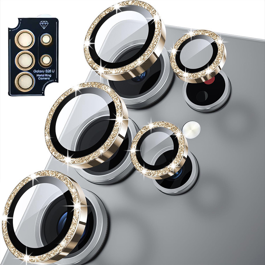 For Samsung S26 S25 Plus S26 Ultra 5G Bling Gitter Camera Lens ...
