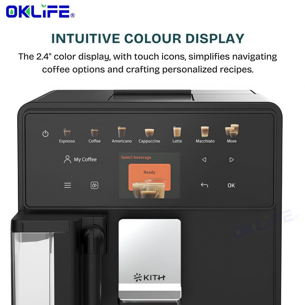 KITH FCM-TM MIA Fully Automatic Coffee Machine Fully Automatic Espresso Machine with Built-In Milk Frother for view 5