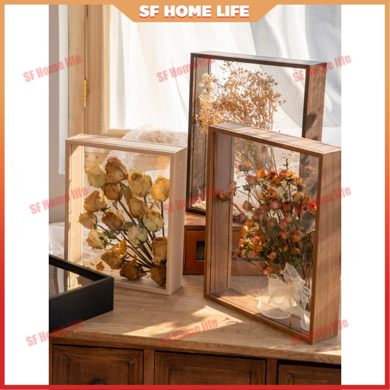 DIY Handmade Solid Wood Photo Frame Preserved Fresh Flower Rose Starry ...