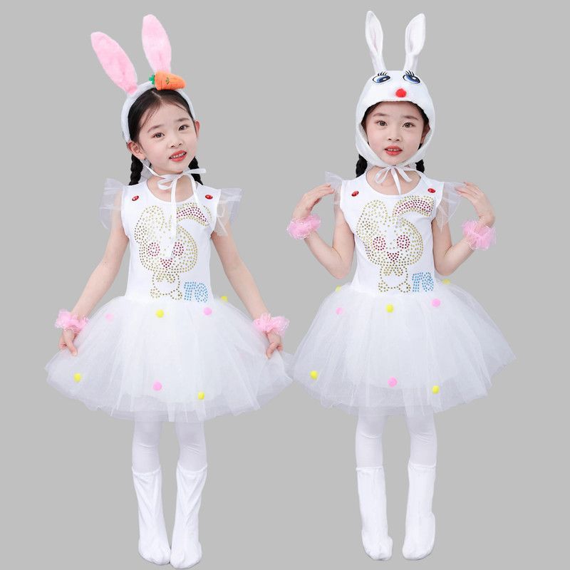 Children's Day Children's Animal Costume Bunny Costume Little White ...