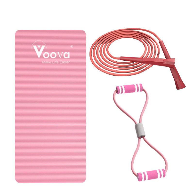 VOOVA Home Workout Set Yoga Mat Skipping Band - Gambar 2