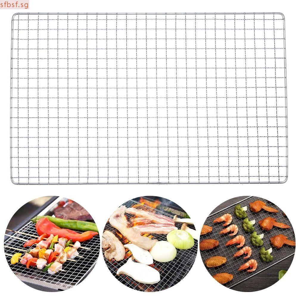 SFBSF Grill Rack Grids, Stainless Steel Rectangular BBQ Roasting Rack ...