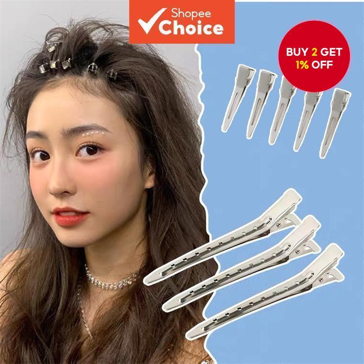 10pcs Silver No-Slip Alloy Hair Clips Root Volume Duckbill Clips for ...