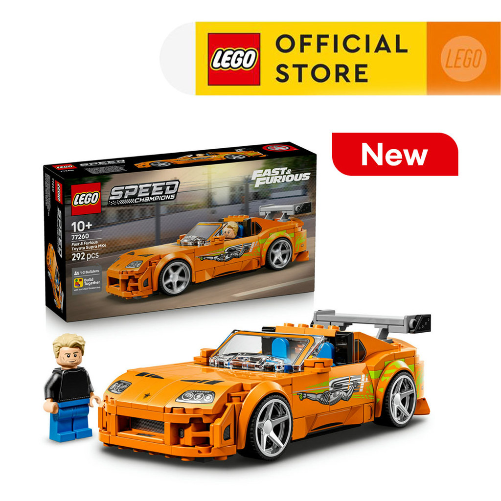 LEGO Speed Champions 77260 The Fast and The Furious Toyota Supra MK4 (292 Pieces), Mobil Mainan Anak Laki Laki, Toys, Bricks