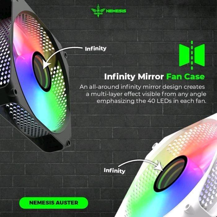 NYK Nemesis AUSTER Fan Case RGB Lightning 12cm Fan Casing - Gambar 4