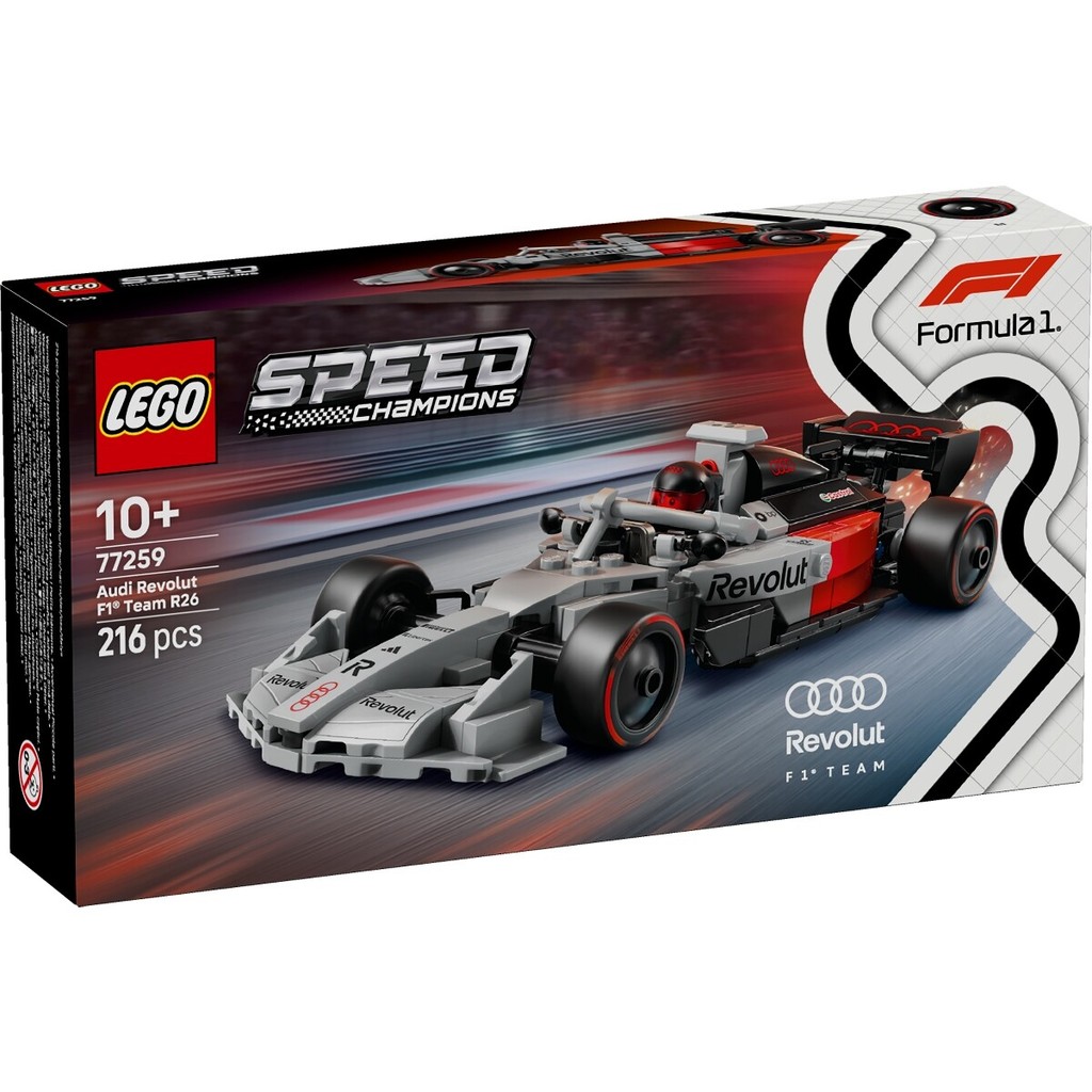 LEGO Speed Champions 77259 Audi Revolut F1 Team R26 Race Car (216 Pieces), Mainan Anak Laki-Laki, Mainan Mobil, Block - Gambar 3