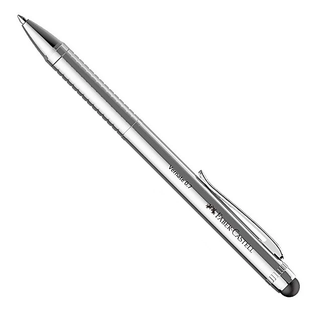 Faber-Castell Ballpoint Stylus Pen Vernate Silver Metalic - Gambar 3
