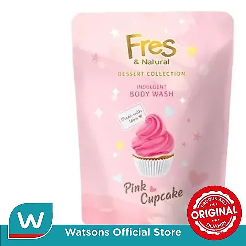 Fres & Natural Dessert Collection Body Wash Pink Cupcake 400 Ml - Gambar 3