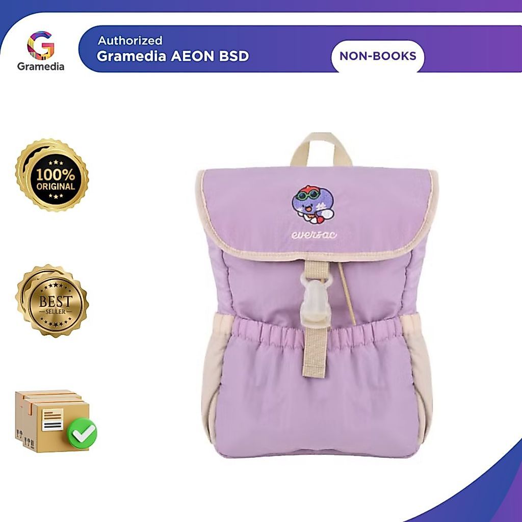 EVERSAC NONGNOI BACKPACK PURPLE - GRAMEDIA AEON MALL BSD