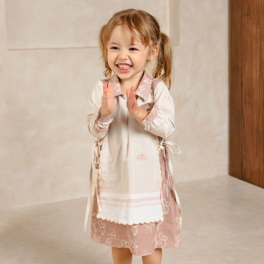 Lozy Hijab - Linea Dress Kids Lozy x Lesti (Gamis Dress Anak Sarimbit Bahan Poly Flowy Luxury Anti UV) - Gambar 4