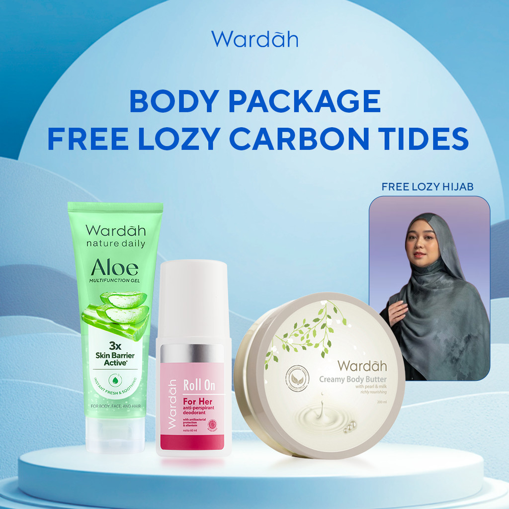 [GLOW & COMFORT PACKAGE] Wardah Aloe Gel, Roll on for Her & Body Butter / Perawatan Kulit Lembap, Cerah, dan Wangi Seharian / Mencerahkan Kulit Badan - Personal Care - Gambar 2