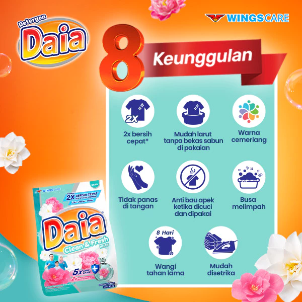 Daia Detergen Bubuk Clean & Fresh Hijab 1,5 kg - Gambar 4